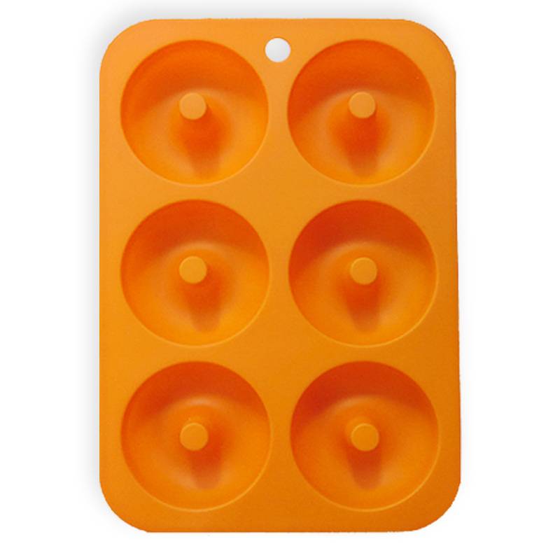 Non Stick 6 Holes Silicone Donut Mold Bagel Pan Baking Heat Resistance Mini Cupcake Mould Food Grade Silicone Baking Tool