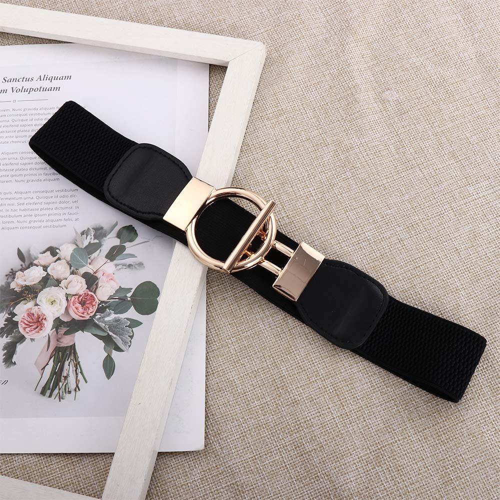 Simple All Match Clothes Accessories Round Buckle Waist Belts Elastic Belts Cummerbunds Waistband
