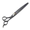 9.0" Gem-Colored Pet Grooming Fishbone Teeth Scissors with Bag