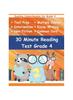 The 30 Minute Reading Test Grade 4 : Reading Comprehension for 4th Grade Book