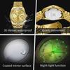 OLEVS Men's Watches Silver Stainless Steel Waterproof Quartz Watch for Man Luminous Date Business Original Male Wristwatch