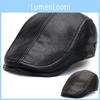 Winter Men Duckbill Hat Leather Caps Cotton Outdoor Headwear Sun Protection