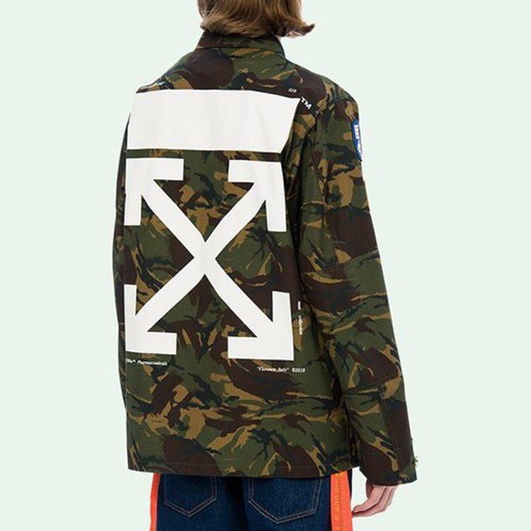 OFF WHITE Camoflage Arrows Patch Sleeves Jacket OMEL001S187340129901
