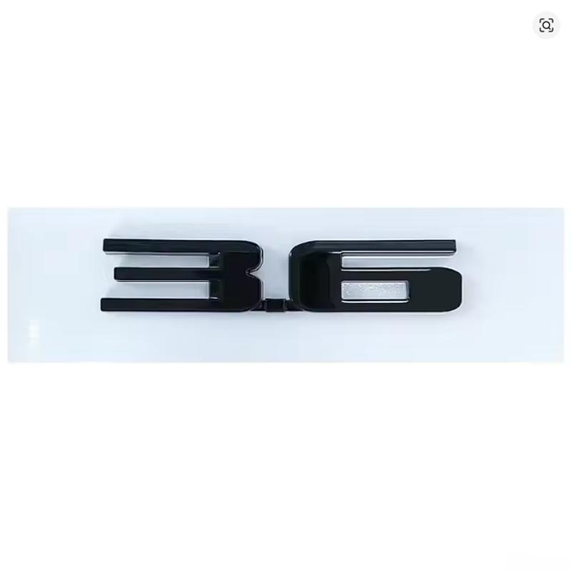 ABS Auto Seitenemblem Buchstabe Heckklappen-Plakette Aufkleber für Cadillac 3.6 36S SRX CTS ATS XT5 BLS DTS XLR Escalade Deville