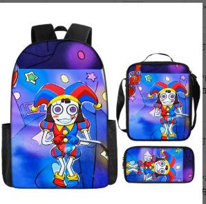 Digital Circus Children'S School Bag The Amazing Digital Circus Student Backpack Three-Piece Set
