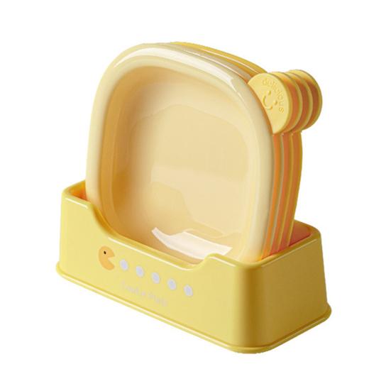 

4 шт./набор Тарелка для костей, Поднос для закусок, Бытовая тарелка для мусора на обеденный стол, Вечеринка жёлтый