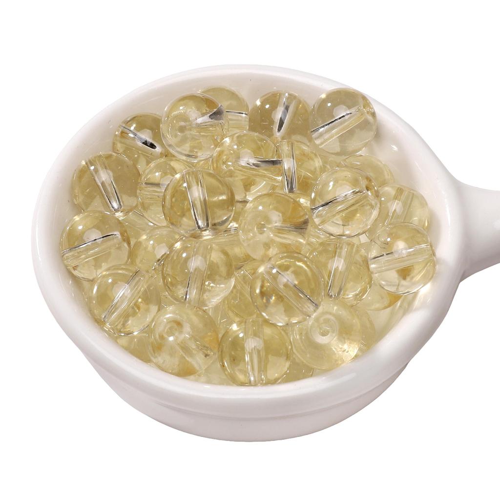 20-50Pcs High Transparency Glass Beads Loose Spacer Beads for Jewelry Making DIY Bracelet Necklace