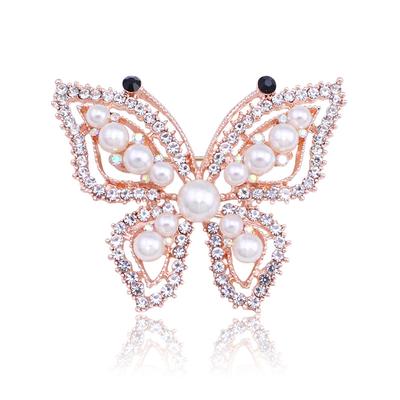 Broszki Tide High End Cyrkonie Niszowe Motyl Perła High End Biżuteria Przeciwodblaskowa Broszka Dekoracyjna Luksusowa Biżuteria