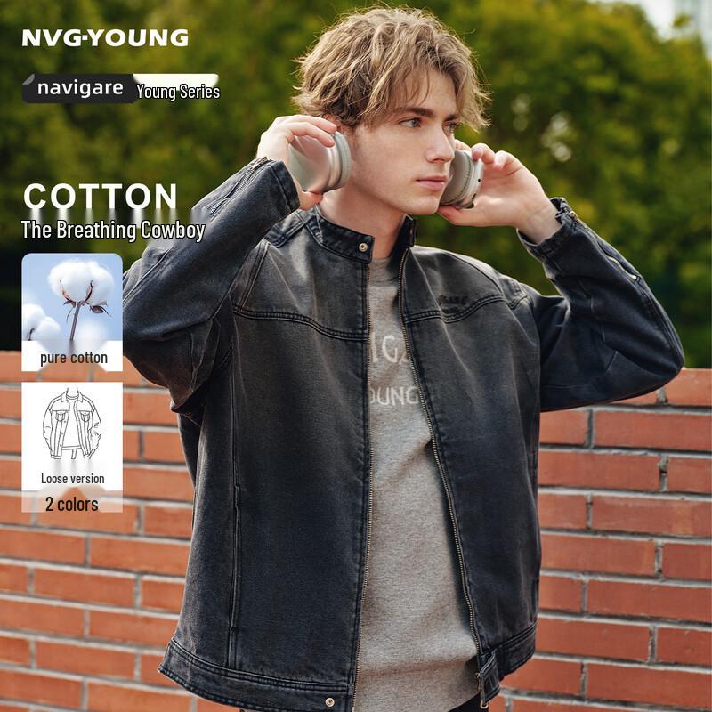 

Navigare Men s Washed Denim Jacket 2XL