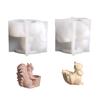 Food Grade Silicone Squirrel Basket Mould Set 2Pcs Crafting Tool for Resin Plaster Storage Box