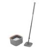 Mop Bucket Set with 2 Pieces Cloth 360 Degree Rotating Microfiber Mop Tool Dry and Wet Floor Mopping