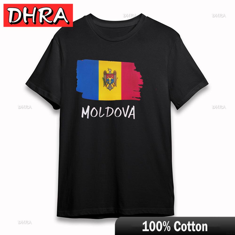 

Unisexs Soft Oversize TShirt Moldova Blue Yellow Red Tee Short Comfy Cotton Black Tees for Unisex TShirt Female Camisetas Mujer 3XL