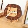 Elegant Solid Wood Clock Small Size and Cartoon Designing For Quiet Home Decoration Quiet Mechanism