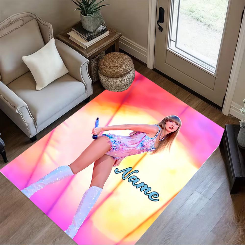 Tappetino personalizzato Taylor Swift Live Performance Perfetto per Soggiorni Camere Universitarie Balconi Corridoi Tappeto Antiscivolo Decora Uffici