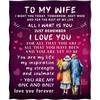 1pc Life Wife Blanket for Wife from Husband Romantic I Love You Wedding for Women To My Wife Throw Blanket Christmas Valentine'S D