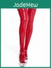 Stockings Patent Leather Womens Sparkly Above Knee Long Length Elastic Pu Leather Flirting Socks
