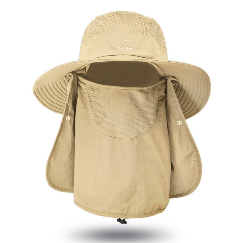 Unisex Quick-Dry Sunscreen Fishing Hat with Breathable Face Cover 9073