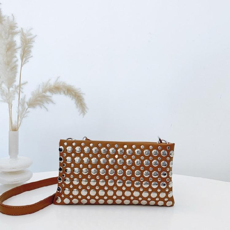 Crossbody Bags for Women Leather Crossbody Purses Punk Rivets Handbags Shoulder Bag Soft Pu Leather Shoulder Bag Gifts