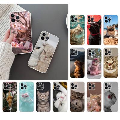 Cute Cat Phone Case For Iphone 15 14 Pro Max 13 12 11 Pro Max XSMax XR 12 13 Mini 14 Plus