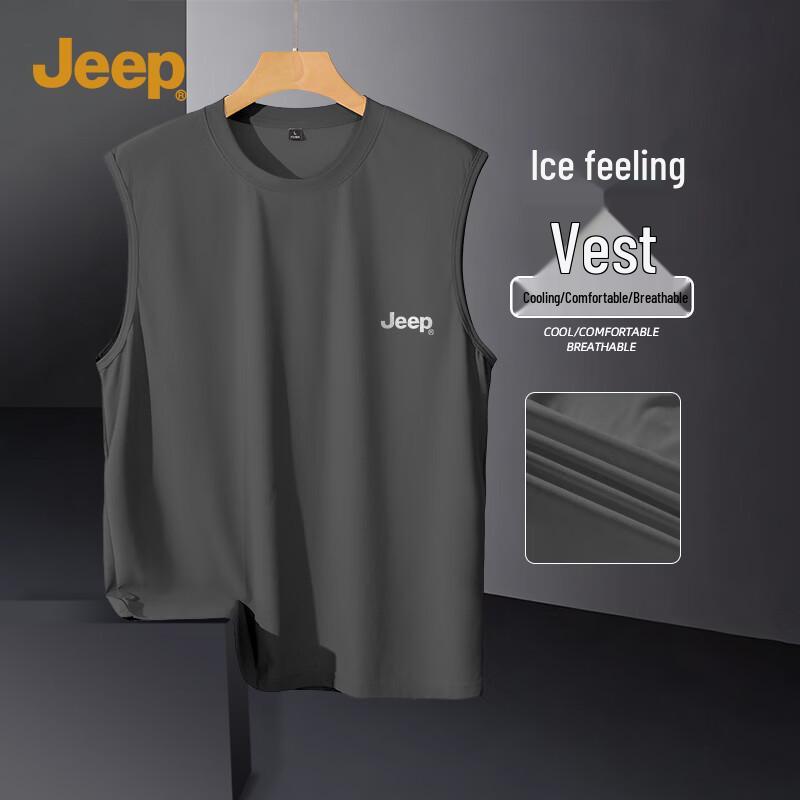 JEEP Men s Ice-Feel Pique Tank Top M