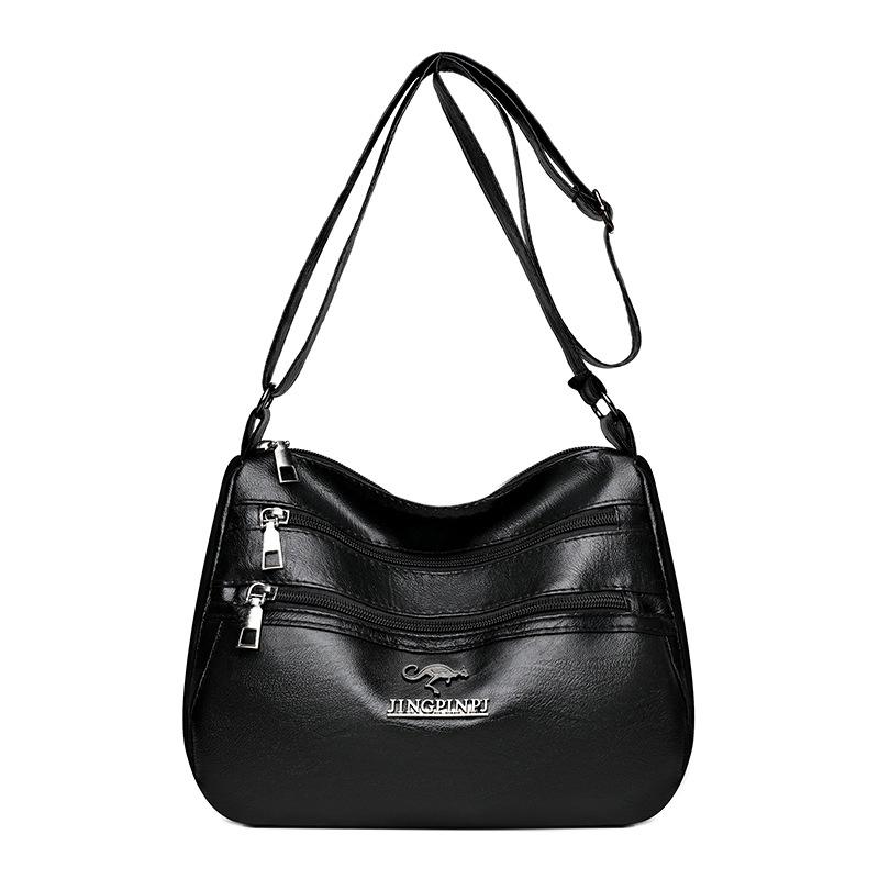 Dámská vícevrstvá crossbody taška s měkkou texturou velká kapacita kvalitní taška přes rameno nová