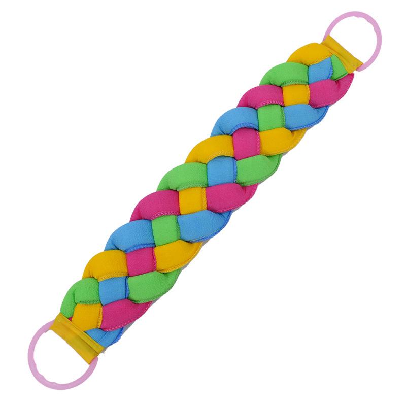 Oboustranná dlouhá strečová houba na záda mycí houba do koupele sprchová houba exfoliační tělový peeling pletená lufa