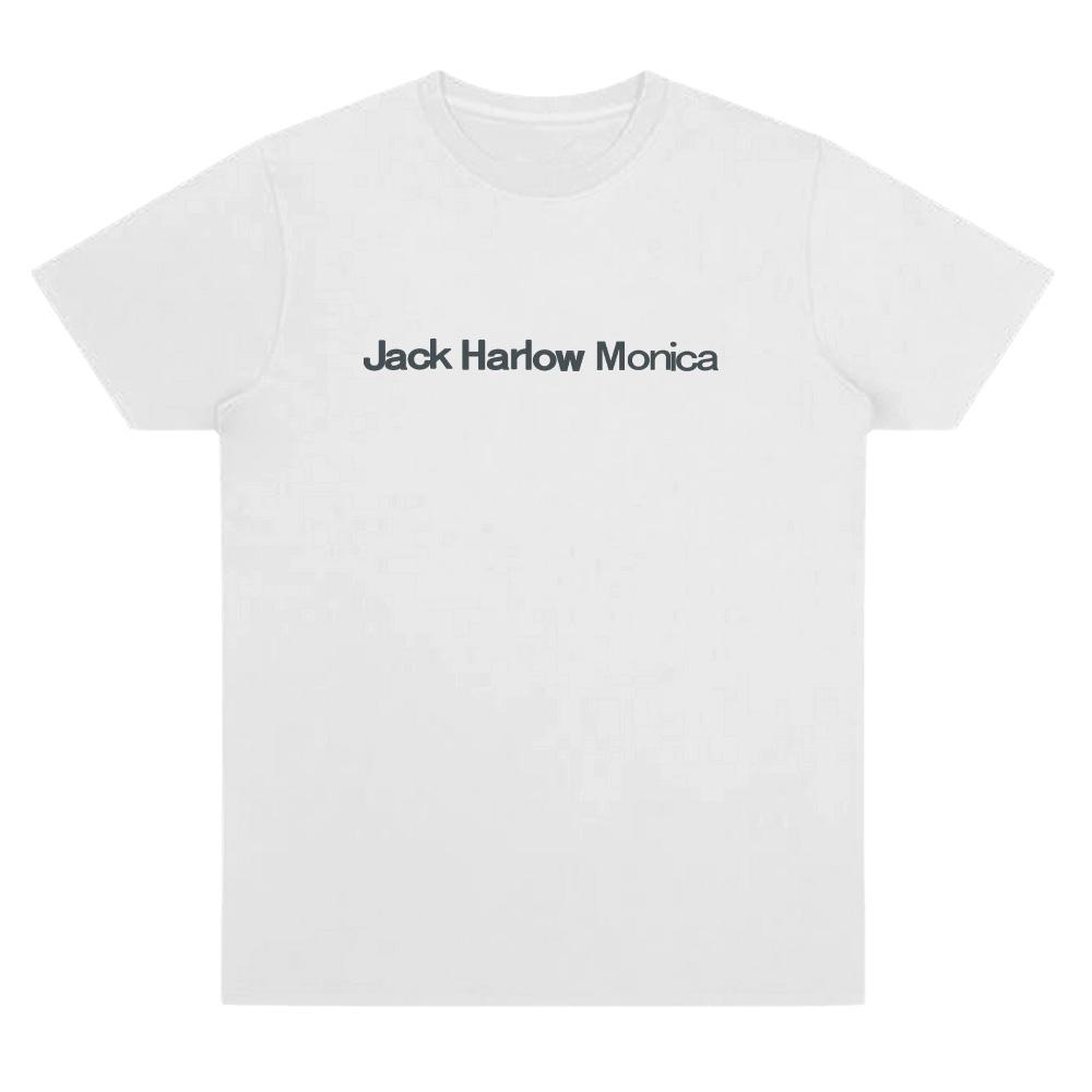 Jack Harlow Monica Logo TShirt Women Unisex Casual High Quality Cotton Tees Summer Oneck Short Sleeve Clothes Oversize Trendy Top