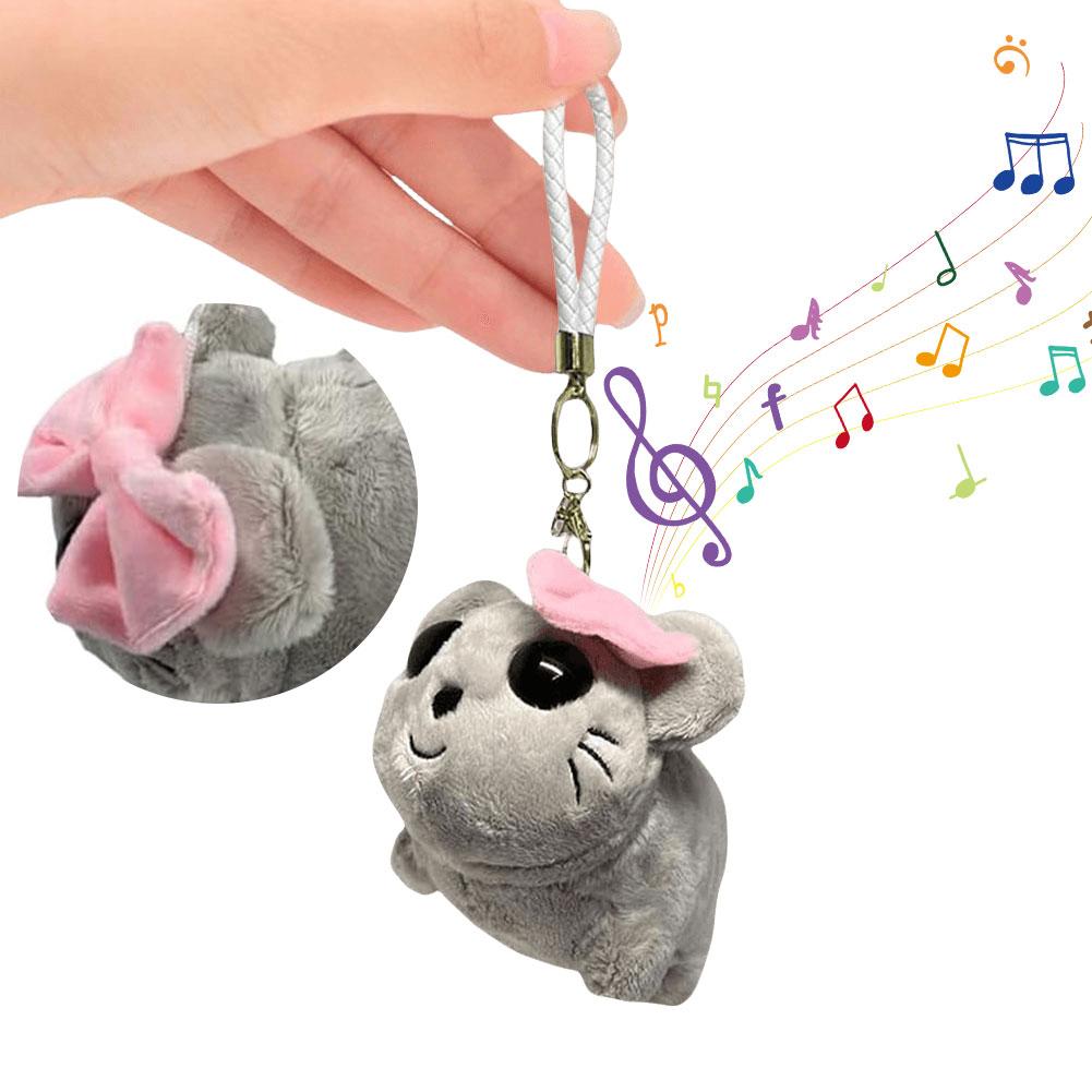 Cute Knitted Sad Hamster Doll Cartoon Knitting Pendant Crochet Sad Hamster Meme Kawaii Girl Hamster Handmade Doll for Kids Gift