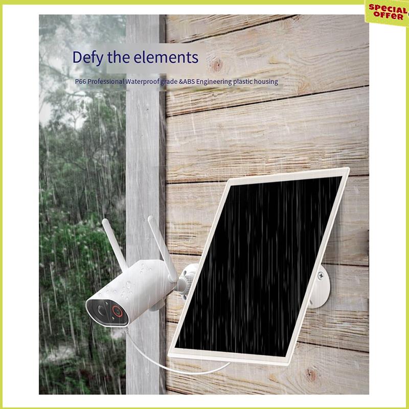 

A34R New 10W 5V Monocrystalline Solar Panel DC+Type-C For Low Power Camera/Ring Camera/Stand-Up Camera