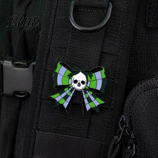 Durable Enamel Pin Brooch Pin Skull Bow Design Brooch Halloween