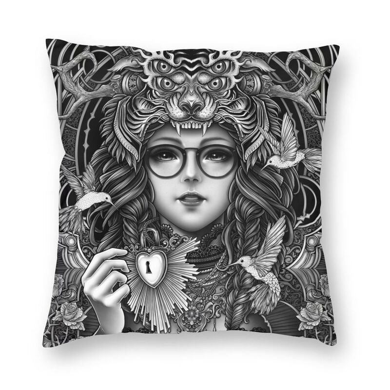 Home Decoration Nordic Halloween Witch Ghost Tree Cushion Cover Cushion Cover Mystery Magic Pillowcase 45x45cm Funda De Almohada