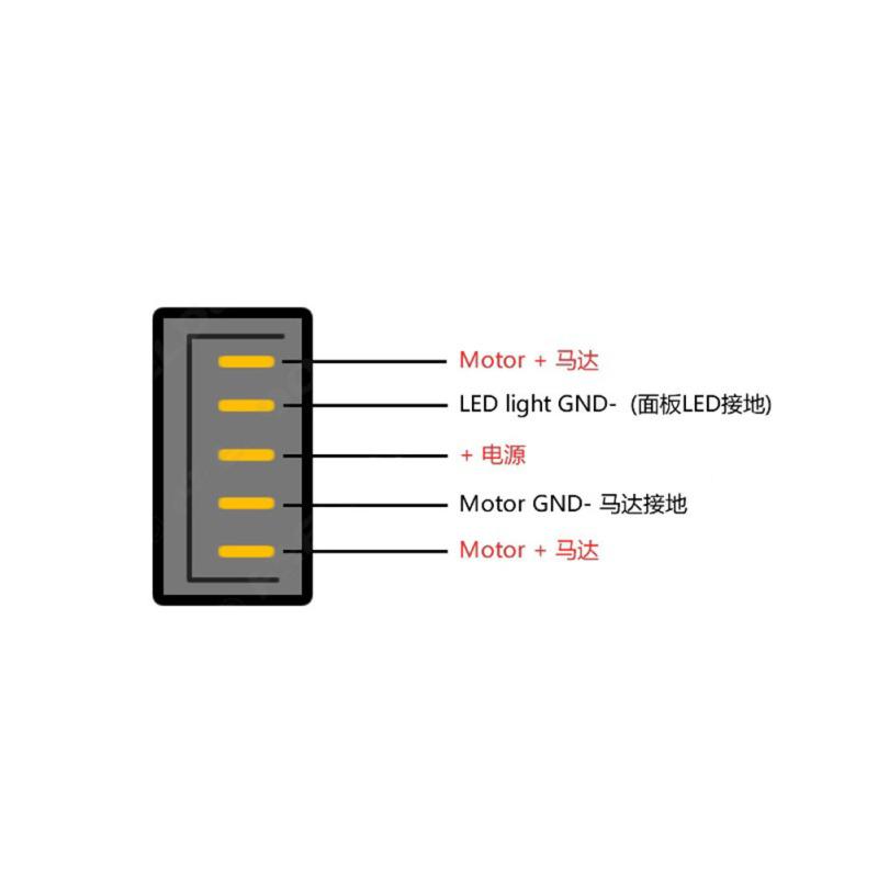 Car  Window  Regulator  Switch Built-in Green/Red Lighting Indicator 5-pin Power Window Single