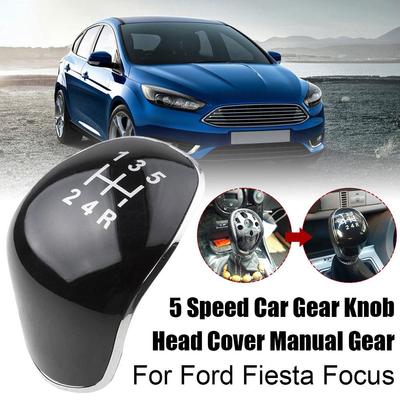 5 Speed Car Gear Knob Head Cover for Ford Fiesta Black Manual Gear Car Replacement Parts Interior Decoration G5O7