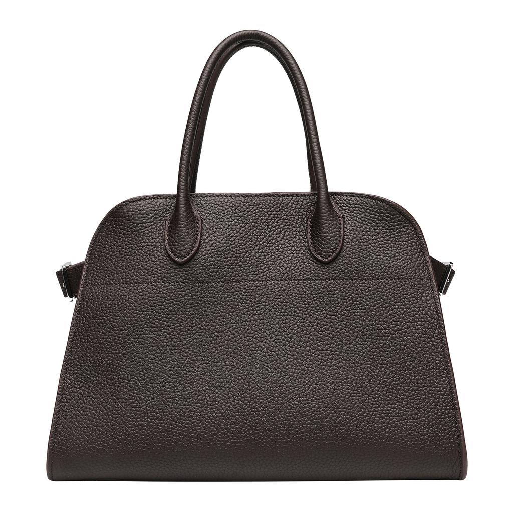 Women's bag 2025 new lychee pattern first layer cowhide shell bag large capacity niche commuting single shoulder diagonal hanging handbag