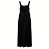 Women's Color Casual Camisole Regular Pleated Dress Long Skirt