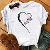 Butterfly Heart Printed T Shirt New Unisex Black T Shirt Harajuku Cute Graphic Tee Shirt Ladies Casual Female Tops Tee