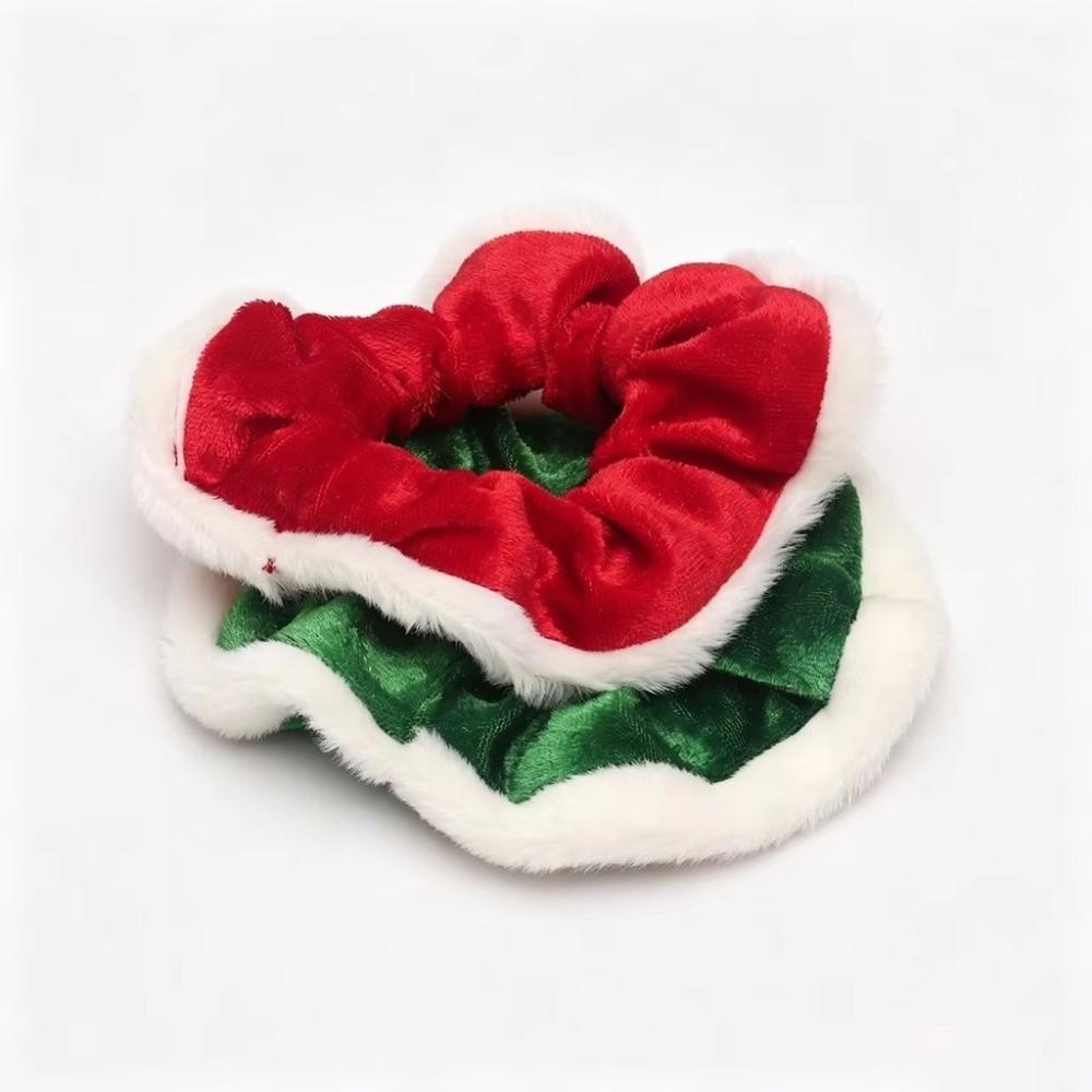 High Elastic Xmas Velvet Hair Band Christmas Themed Hair Accessories Elegant Hair Ring Daily Wear