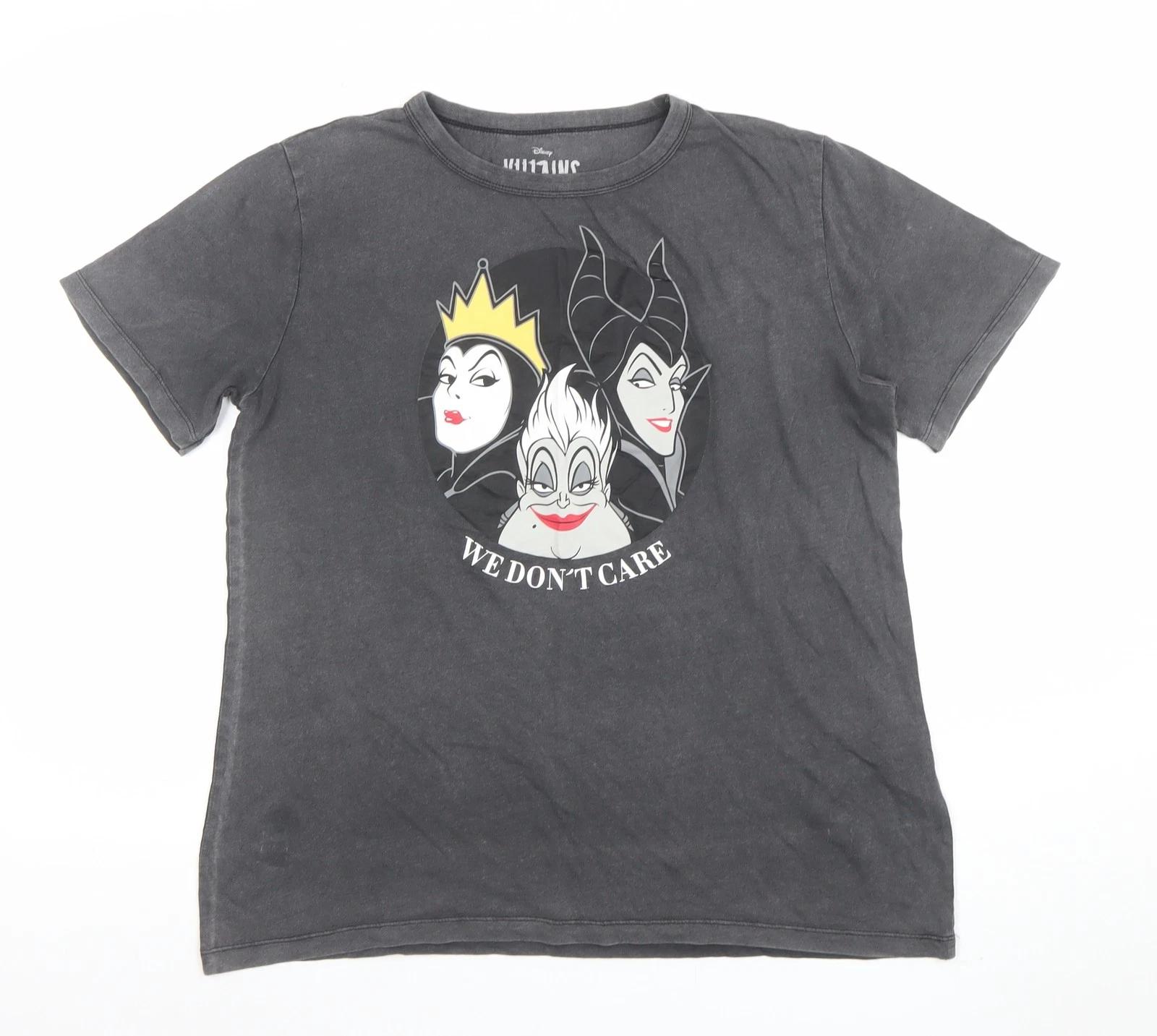 

Pull & Bear Disney Villains Black Cotton T-Shirt Women S Casual Graphic M
