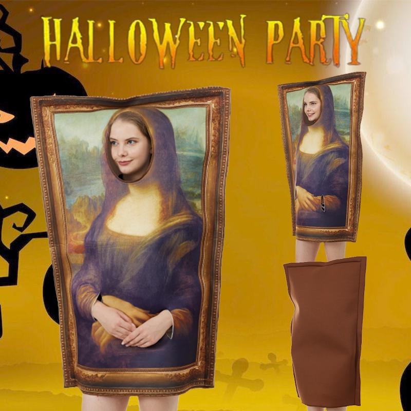 Halloween Mona Lisa Cosplay Costume For Adults And Teens High-quality Polyester Material