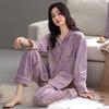 Pajamas Women'S Winter Island Fleece Thickened Fleece Coral Fleece Warm Autumn And Winter Middle-Aged Mother Loungewear Spring And Autumn Suit