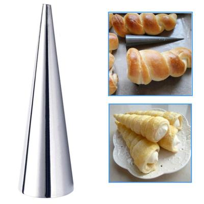 5ks nerezové formy na kornoutové pečivo – ideální na croissanty, dánské pečivo a kornouty na zmrzlinu – základní nástroje pro pečení