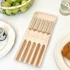 Zuozhixun Bambus Essstäbchen mit Punktmuster Geschenkset