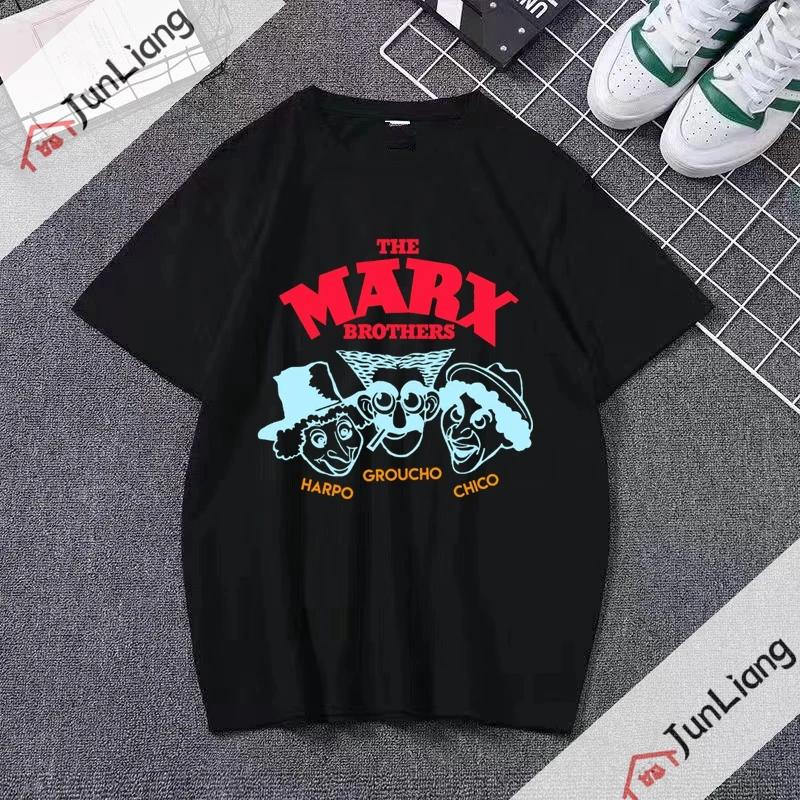 Marx Brothers TShirt  Cartoon Casual Funny Aesthetic Camise Print Summer Clothes for Women Men Clothing S
