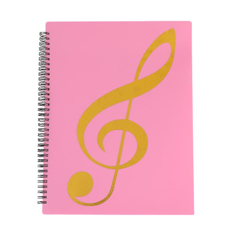 A4 Sheet Music Folder for 40/60 Pages with Customizable Logo for Piano Scores