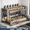 Qiwei Nordic Bamboo Kitchen Organizer Rack