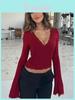 Sexy Lace Trim Vneck T Shirt For Women Streetwear Summer
