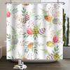 Spring Easter Shower Curtain Happy Rabbit Bunny Eggs Flower Garden Floral Holiday Waterproof Bathroom Shower Curtain With Hooks