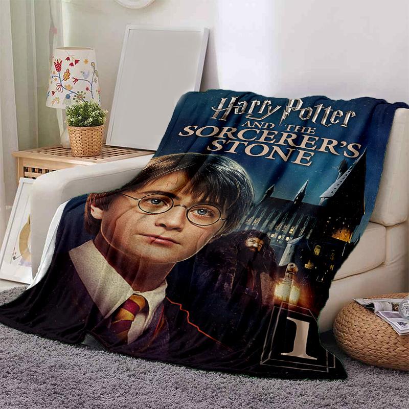 

Harry Potter and the Sorcerer s Stone Poster PrintPrint Blanket, Soft Blanket For Sofa Office Bed And Travelling Daughter Birthday Gift esj2 130cm×150cm（50in×60in）