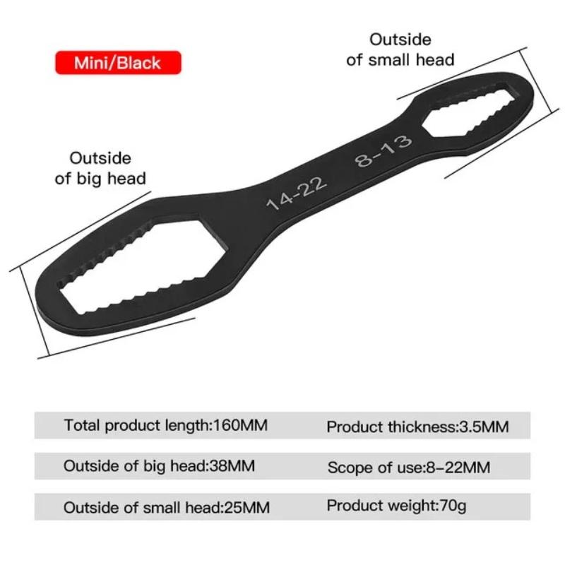 

8-22mm Universal Torx Wrench Adjustable Multifunction Wrench Board Double-head Multipurpose Torx Spanner Repair Hand Tools