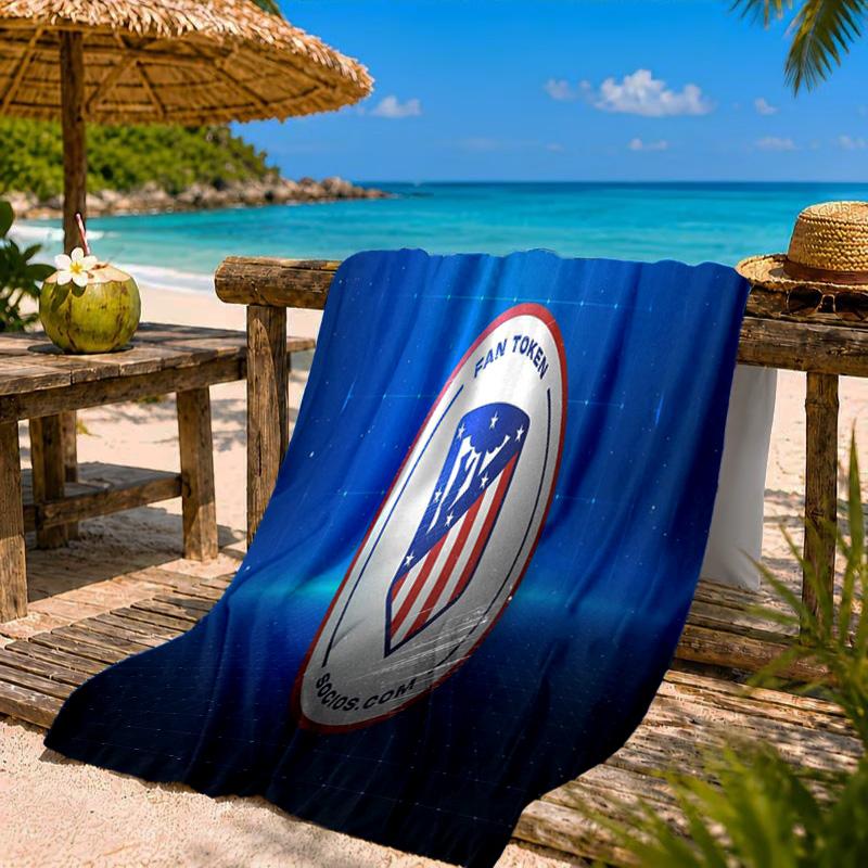 Atletico Madrid Crest Beach Towel Microfiber Beach Towel, Lightweight and Quick-Dry, for Summer Travel, Swimming Pool Fan Birthday Gift